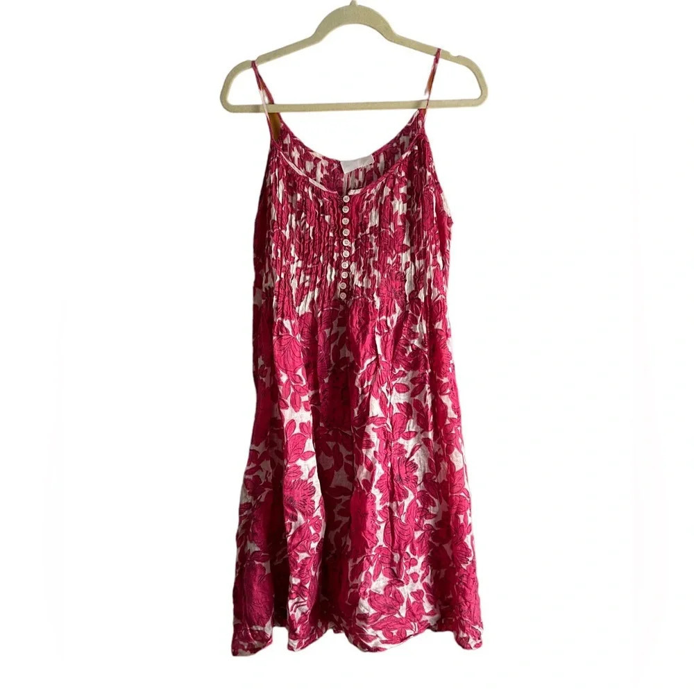 NICOLE FARHI FLORAL LINEN SUNDRESS